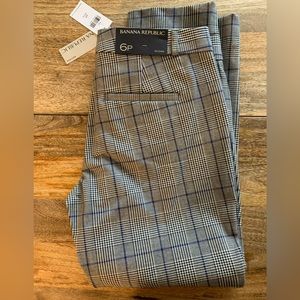Plaid banana republic 6 petite Sloan pants